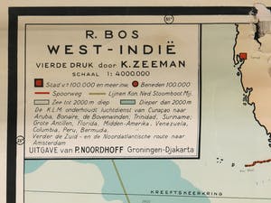 Curiosa - Schoolkaart West-Indie: Suriname, Curacao en de Antillen. kopen? Bied vanaf 1!
