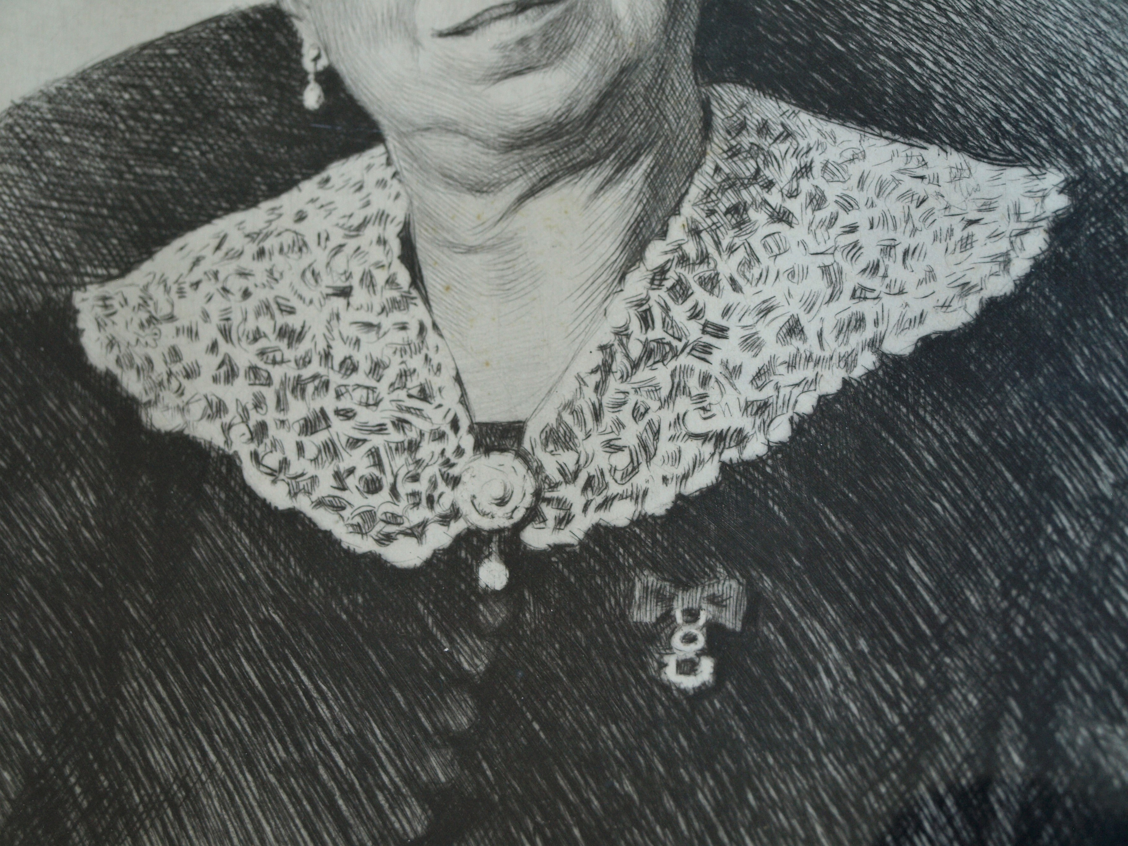 Niet of onleesbaar gesigneerd - Ets , Aet. Suae. LXV – Portret – gesigneerd en ingelijst  kopen? Bied vanaf 1!