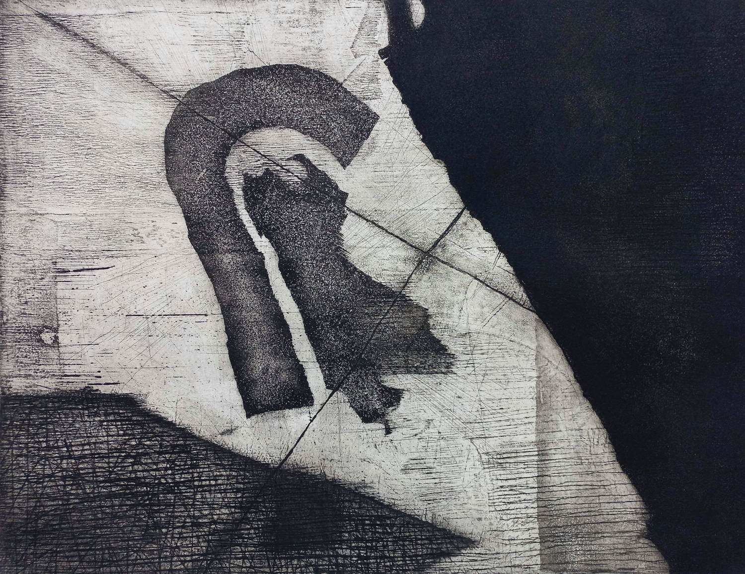 Guillaume Le Roy - Abstracte compositie, aquatint ets kopen? Bied vanaf 60!