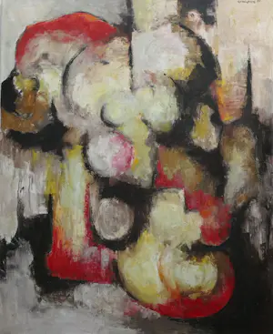 Gard van Wegberg - Abstract. Olieverf 1975 kaufen? Bieten Sie von 165!