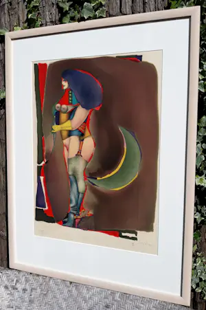 Richard Lindner - Power woman, litho (netjes ingelijst) kopen? Bied vanaf 295!