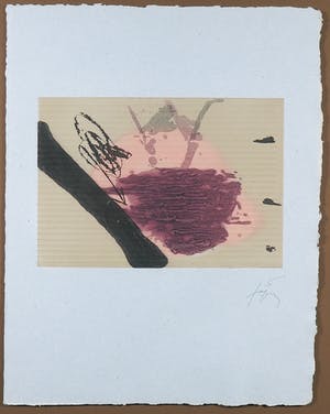 Antoni Tapies - Carborundum, Zonder titel - Ingelijst kopen? Bied vanaf 1!