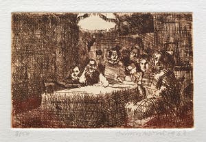 Simon Koene - Familie aan tafel (TV kijken) kopen? Bied vanaf 15!