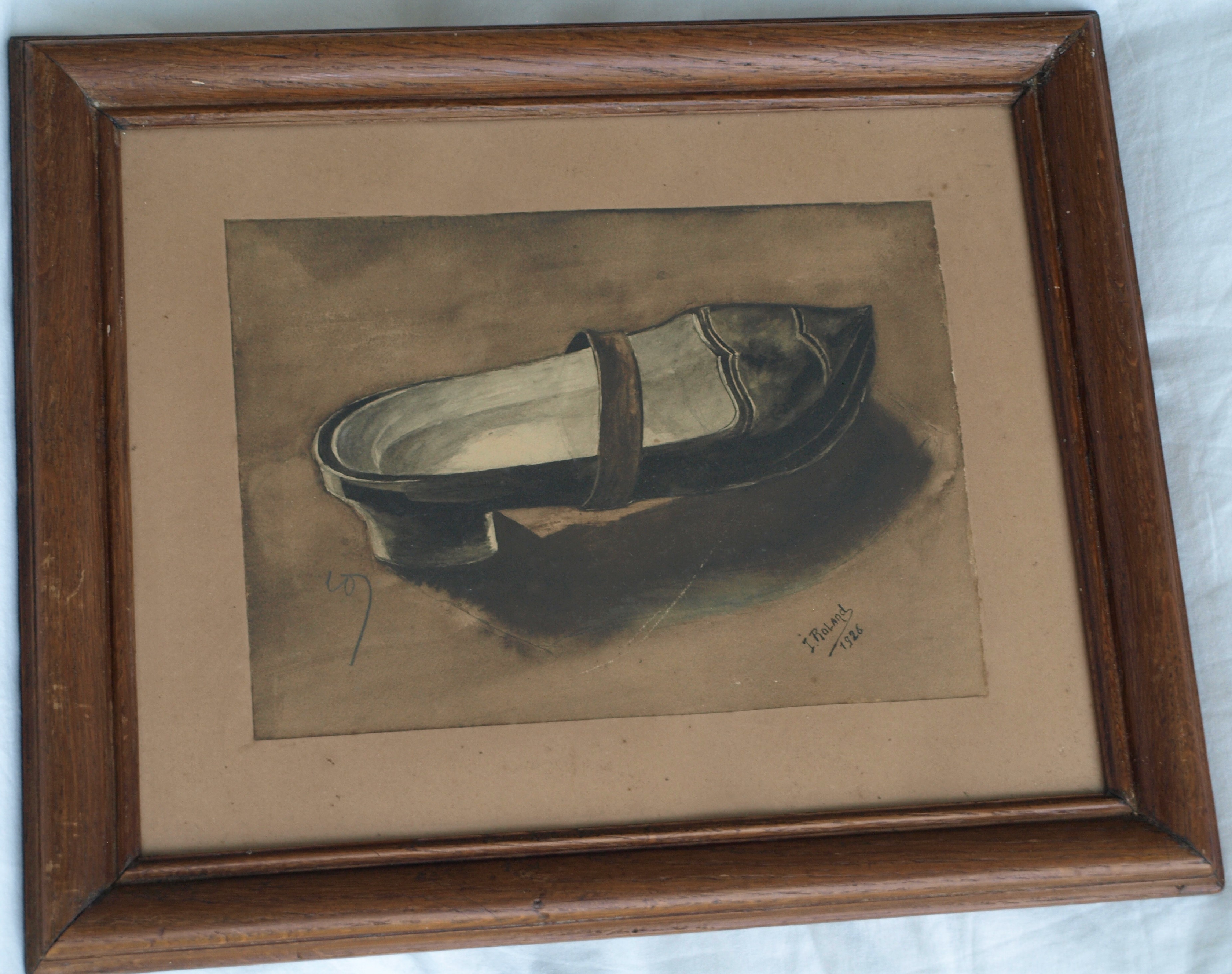 Niet of onleesbaar gesigneerd - Aquarel – Damesschoen – 1926 - gesigneerd & ingelijst  kopen? Bied vanaf 1!