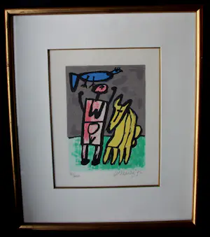 Corneille - Ingelijste zeefdruk: Trois images d'un été - 1992 kopen? Bied vanaf 249!