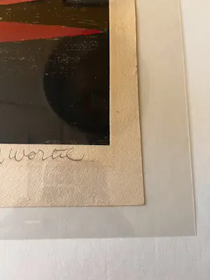 Ans Wortel - Gemengde techniek 34/65 "Woon in de zon zolang je kunt...." kopen? Bied vanaf 69!