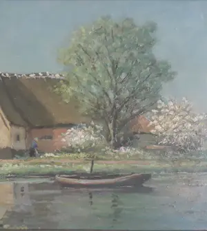 Willem J. Pasman - Zomerse boerderij met bloesembomen kopen? Bied vanaf 75!