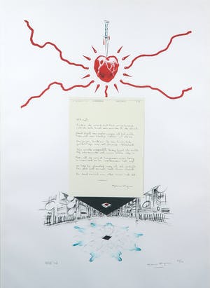 Peter Pontiac - Litho, Menno Wigman - Ingelijst kopen? Bied vanaf 1!