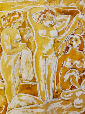 Jacobus Doeser - Bijzondere gem.techniek op papier "vrouwelijke naakten" gesigneerd kopen? Bied vanaf 60!