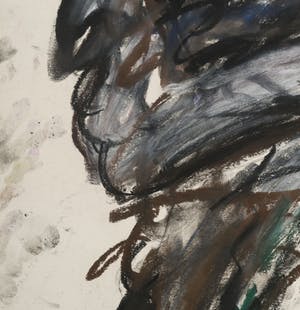 Anton Martineau - Krijttekening, Zanger en danseres in oranje jurk (Groot) kopen? Bied vanaf 70!