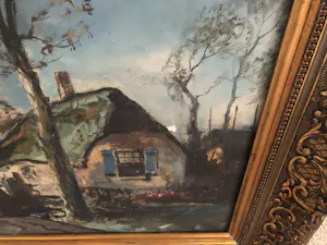 Cornelis de Bruin - Boerderij met paard en wagen. kopen? Bied vanaf 125!