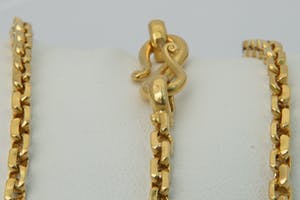 2511 - Massief 20krt-geel-gouden "Forcat" collier - Lang formaat 76 cm - gekeurd kopen? Bied vanaf 1470!