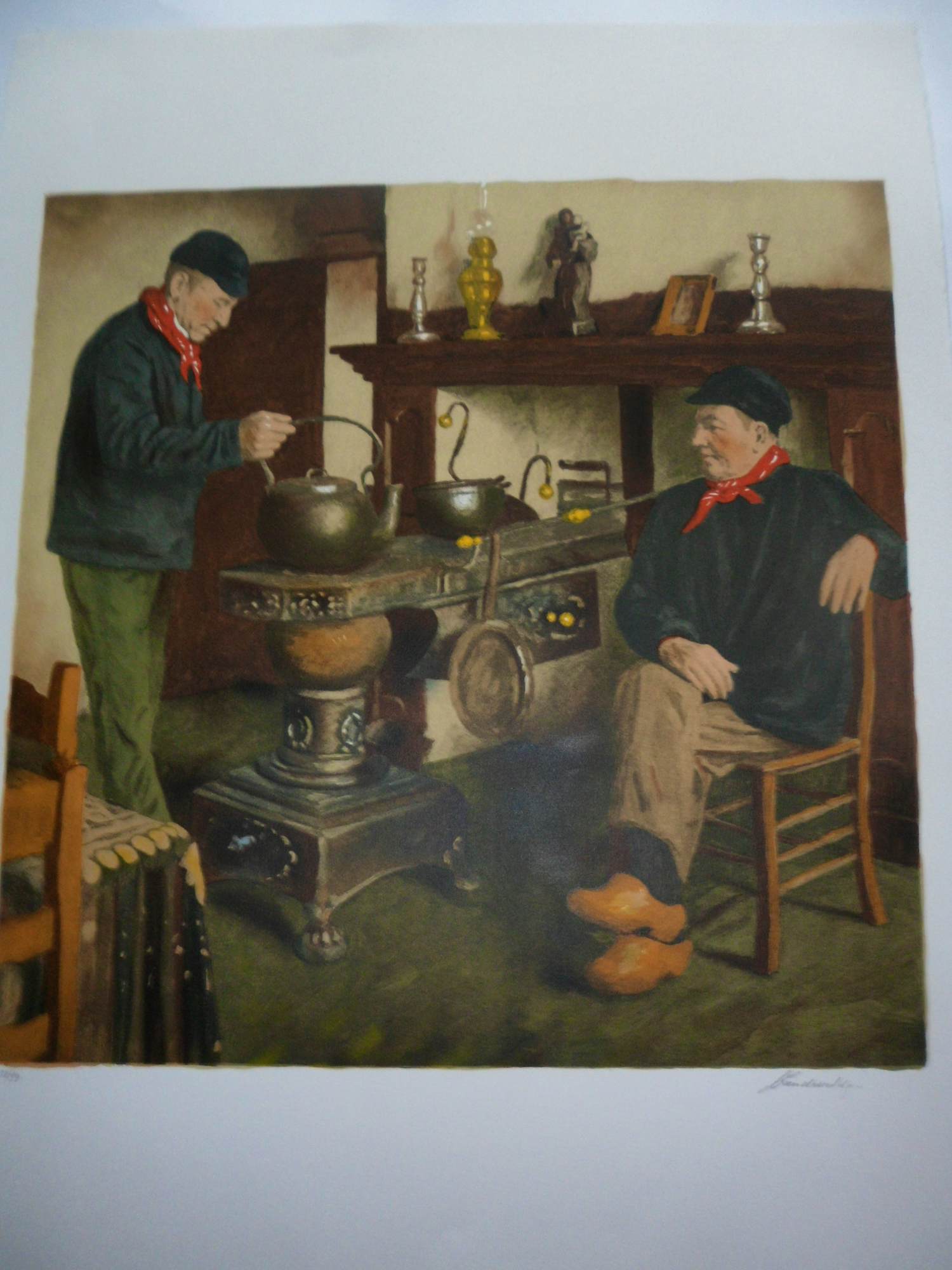 Lucien Van de Velde - Litho, Titel, "Interieur te Bokrijk ". kaufen? Bieten Sie von 20!