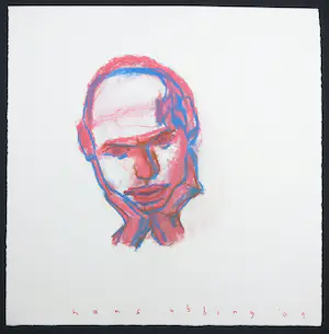 Hans Abbing - Tekening in pastelkrijt, Zonder titel kopen? Bied vanaf 100!