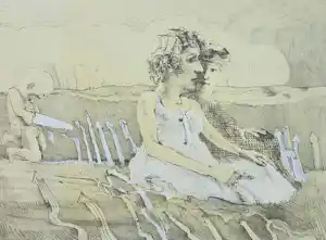 Co Westerik - Kleine jongen met twee dames buiten, litho kaufen? Bieten Sie von 95!