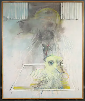 John Visser - Olieverf op doek, Vreemde eend - Ingelijst (Groot) kopen? Bied vanaf 1!