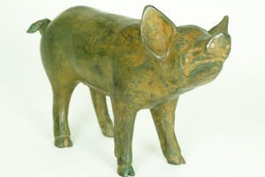 Pierre Chenet - Twee bronzen biggetjes kopen? Bied vanaf 319!