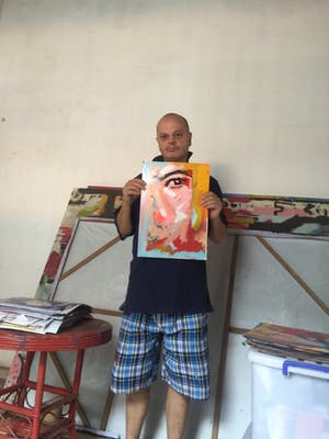 Peter Klashorst - Gemengde techniek - Handgesigneerd !!! kopen? Bied vanaf 100!