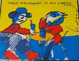 Herman Brood - Niets menschelijks is ons vreemd - gesigneerd - 150 ex - ingelijst kopen? Bied vanaf 250!
