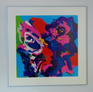 Karel Appel - Hoofden als Bloemen (professioneel en nieuw gelijst!) kopen? Bied vanaf 1150!
