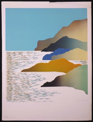 Frans de Jong - Zeefdruk, Landschap kopen? Bied vanaf 1!