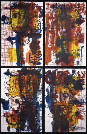 Rik van Iersel - Lot van vier lithos, The storytellers verkocht voor € 1!