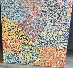 John Foppen - Milles + 1 fleurs (2017) | kleurrijk schilderij, olie- en acrylverf kopen? Bied vanaf 125!