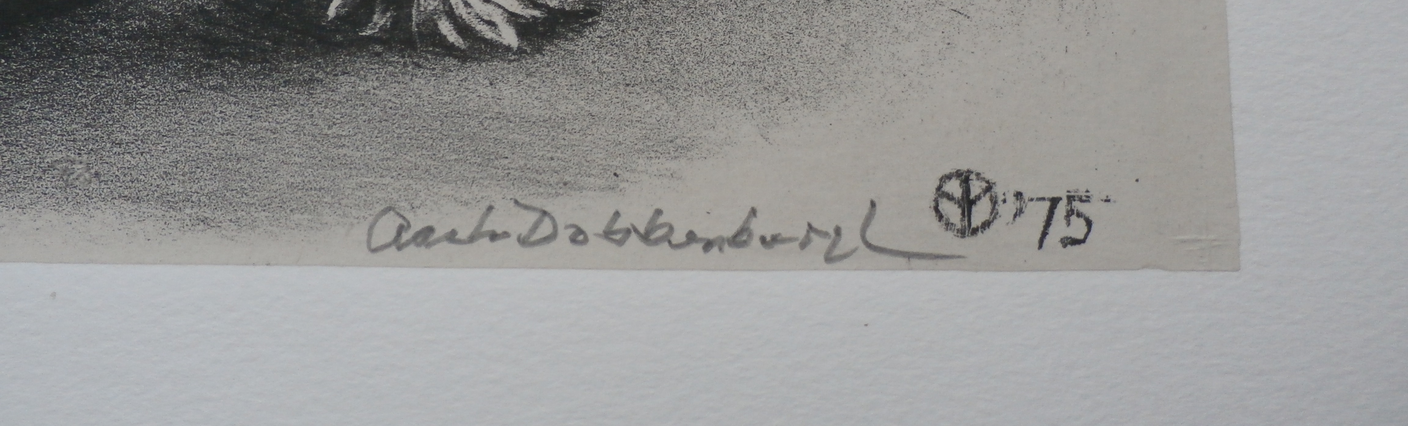 Aart van Dobbenburgh - litho: droogbloemen - 1975 kopen? Bied vanaf 45!