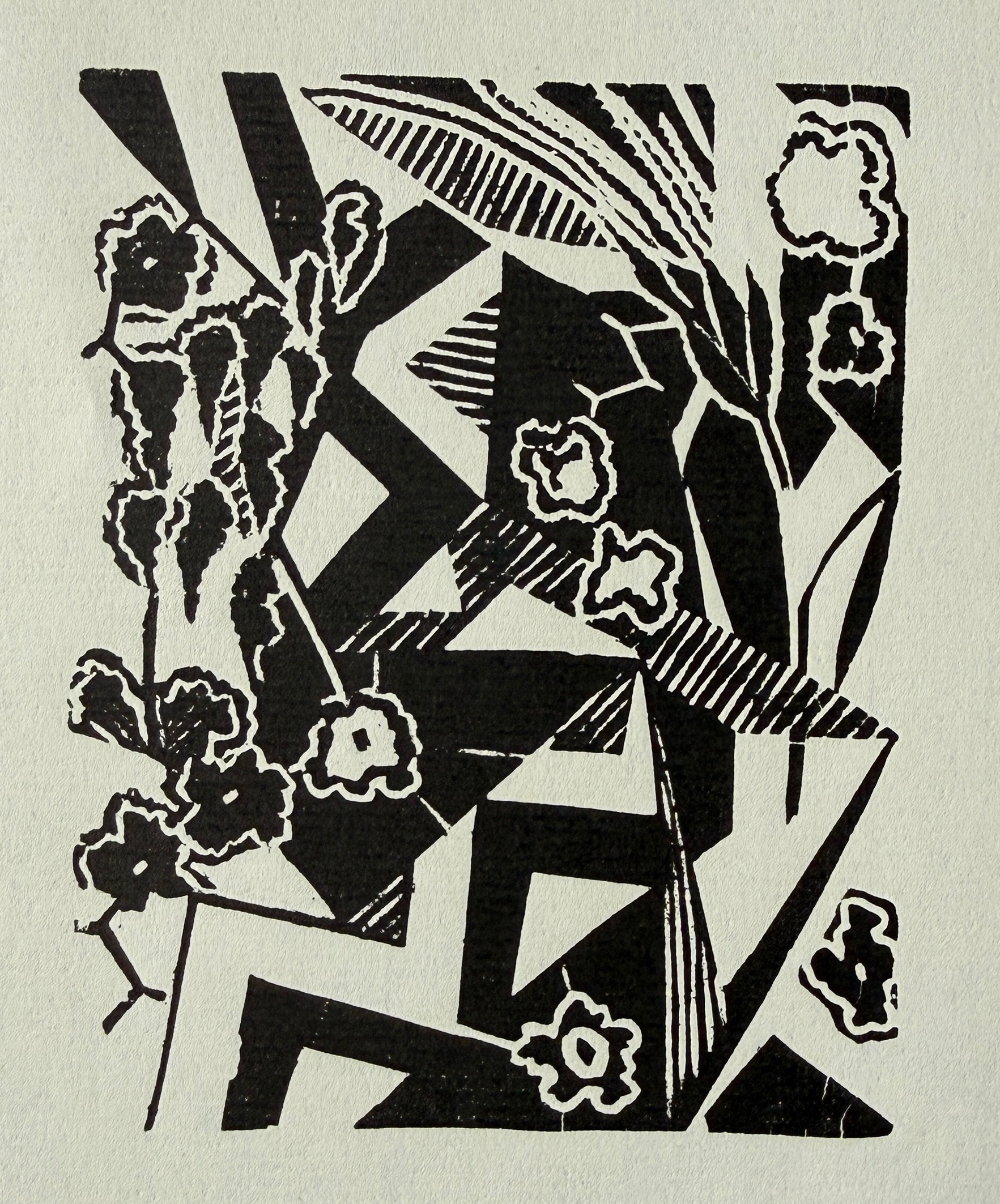 Hannah Höch - Siams Gärten Original-Linolschnitt von 1915 DADA kaufen? Bieten Sie von 50!