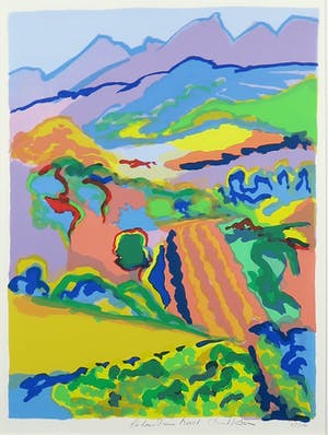 Frank Rosen - Zeefdruk, La Douce France Mosset - Ingelijst kopen? Bied vanaf 50!