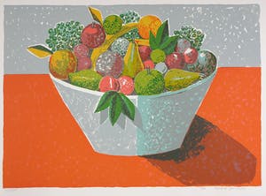 Hendrik Jan Visser - Zeefdruk, Stilleven met fruit kopen? Bied vanaf 1!