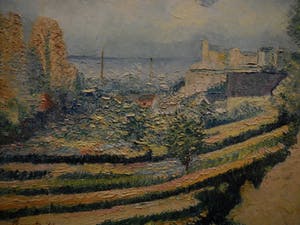 Niet of onleesbaar gesigneerd - kleurrijk impressionistisch landschap kopen? Bied vanaf 10!