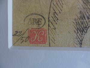 Enric Adsera Riba - 2 Etsen , Titel. Historia del site. mooi ingelijst kopen? Bied vanaf 45!