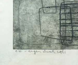 Jan Montyn - Hommage aan Heyboer, aquatint ets kopen? Bied vanaf 125!