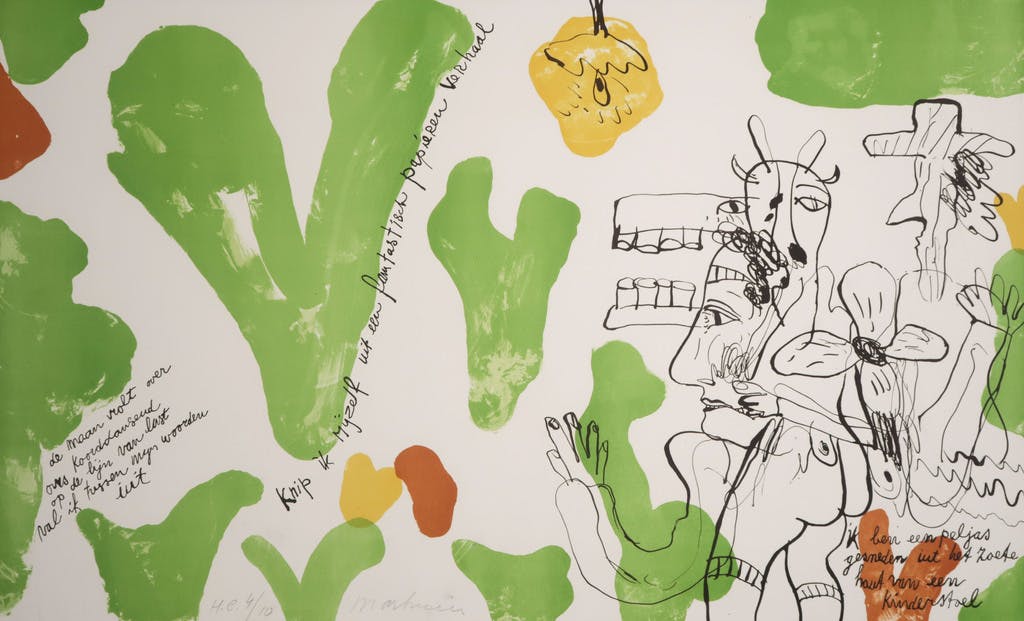 Anton Martineau - Anton Martineau: Litho, Knip ik mijzelf uit een fantastisch papieren verhaal verkocht voor € 1!