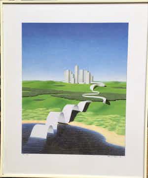 Rene Boin - Grote zeefdruk, gesigneerd en ingelijst verkocht voor € 50!