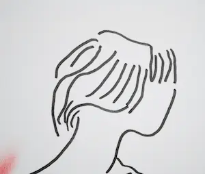 Maria Es - Staand Naakt - stifttekening kopen? Bied vanaf 50!