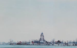 Ciano Siewert - Ingelijste litho: gezicht op Bergambacht kopen? Bied vanaf 49!