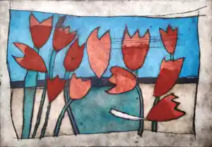 Marjan Smit - Hommage aan de tulp - kleurenets verkocht voor € 150!