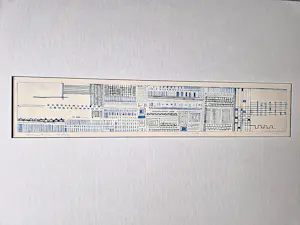 Theo Beerendonk - unieke 1971 abstracte reliëfdruk - compositie in blauw - gesigneerd kopen? Bied vanaf 65!