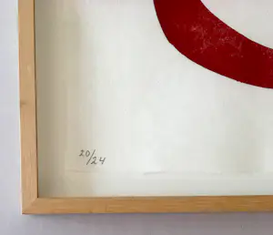 Klaas Gubbels - houtdruk ‘Rode kan’ - 2014 - ingelijst kopen? Bied vanaf 650!