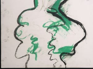 Anton Martineau - Krijttekening, Danseres danst van haar schaduw weg (Groot) kopen? Bied vanaf 70!