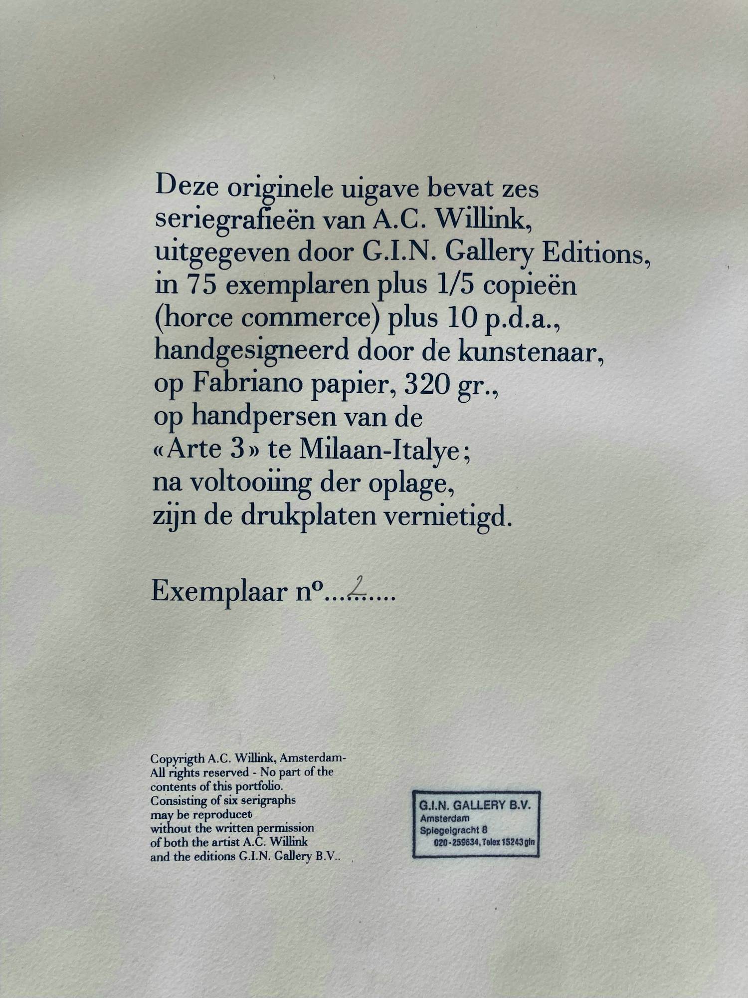 Carel Willink - Complete uitgave 6 zeefdrukken door G.I,.N. Gallery, Unieke veiling verkocht voor € 450!