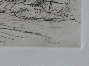 Willem Bastiaan Tholen - Straatje in IJsselmuiden - Ets kopen? Bied vanaf 40!