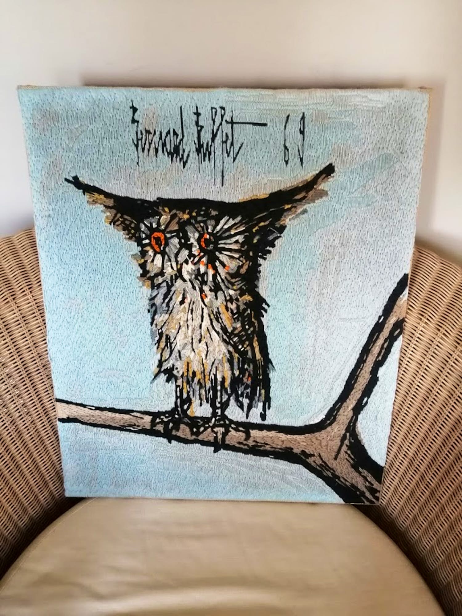 Bernard Buffet - Tapijtwerk - De uil "Le Hibou" kopen? Bied vanaf 45!