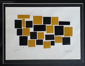 Siep van den Berg - collage en inkt op papier kopen? Bied vanaf 125!