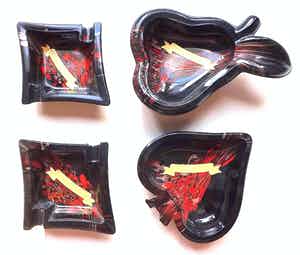 Vincenzo Nason - V. Nason eC - Aventurine Black and Copper Vintage Astrays (4x) verkocht voor € 1!