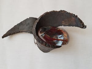 Theo ten Have - "De Krul" (nr. 41) teer glas en ruw ijzer sierlijk gekruld kopen? Bied vanaf 1045!