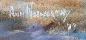 Ann Nosworthy - Tuin parkmuur en klassieke stenen schaal met fruit kopen? Bied vanaf 750!