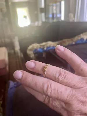 Twee gouden aanschuifringen kopen? Bied vanaf 225!